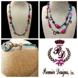 NWOT Premier Designs Tropical Punch Necklace